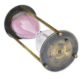 Antique brass sand timer hourglass with calendar